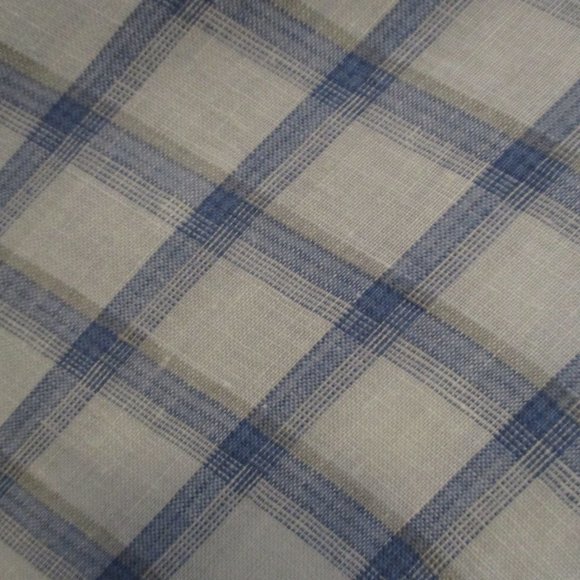 Joseph Abboud Blue White Linen Button Down sz XL - Picture 7 of 9